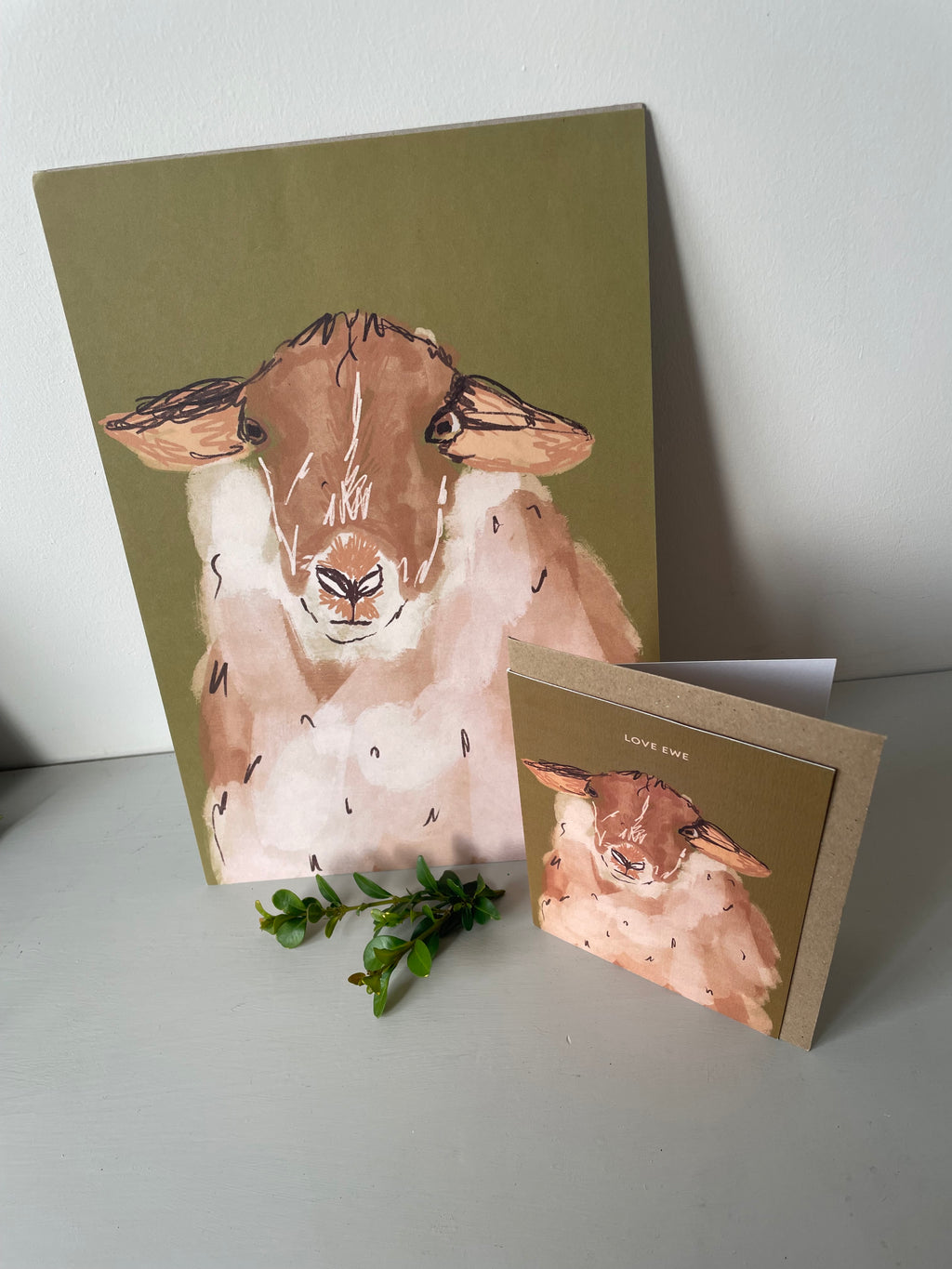 Plewsy A4 Sheep Print | Sustainable British Farmhouse Wall Art | Stationery