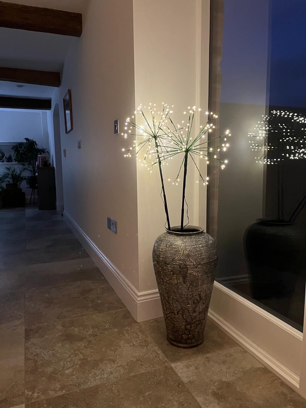 Lightstyle London |Green Dandelion LED Garden Light | Solar or Battery Powered