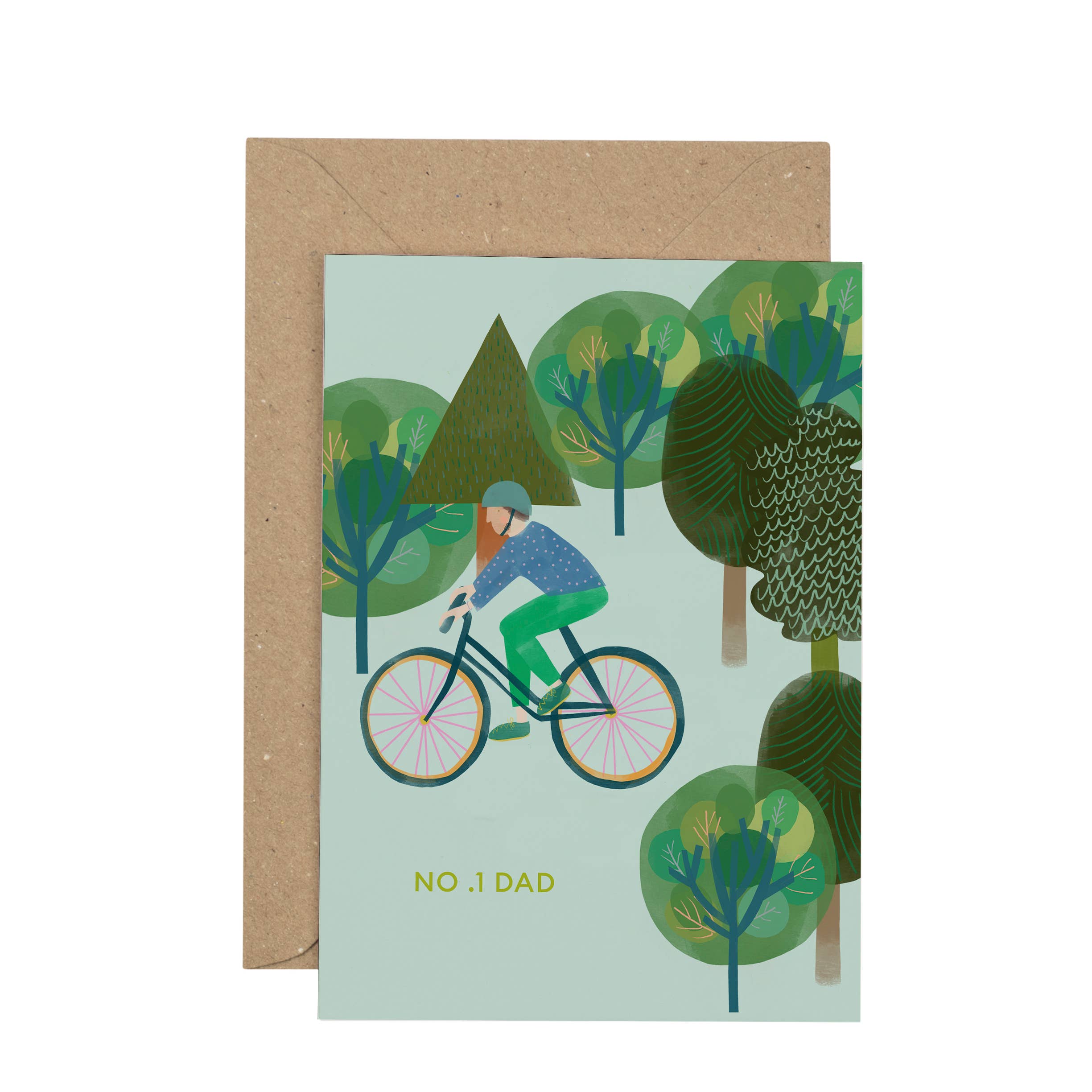 No1 Dad Bike card
