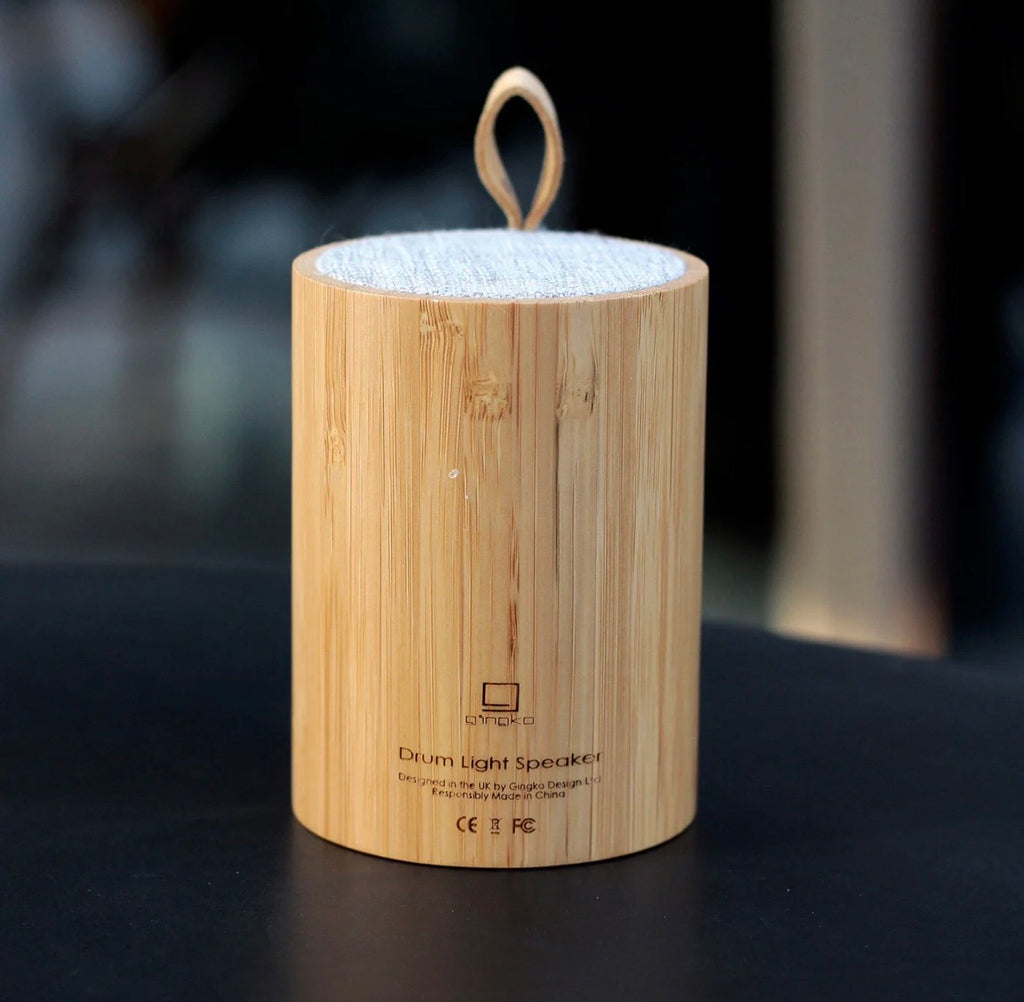 Gingko Drum Bluetooth Speaker | Rechargeable LED Light Untitled |Woodern Speaker