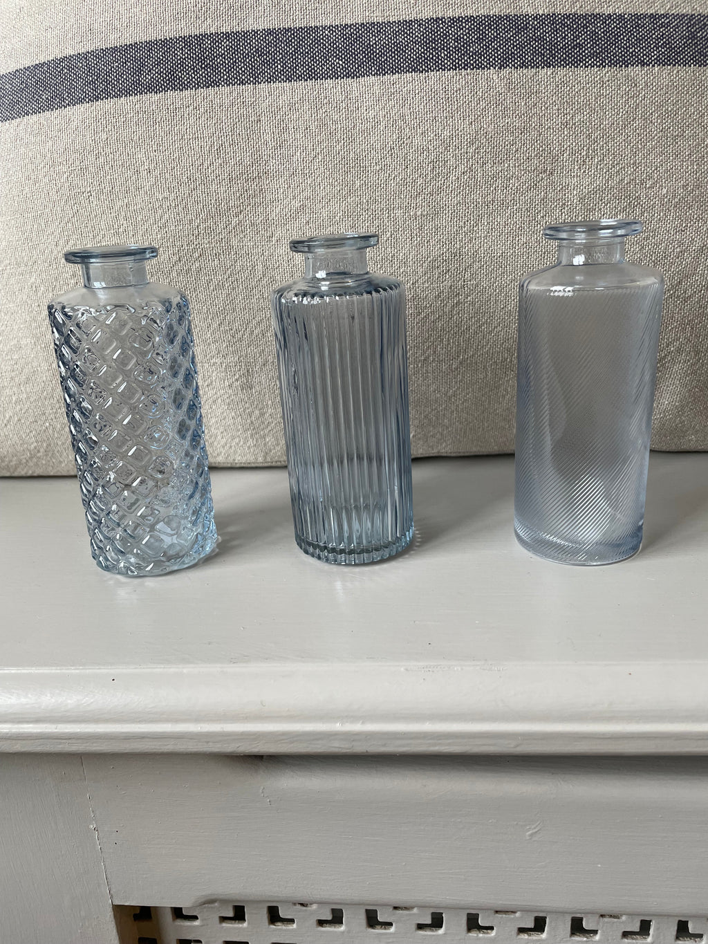 CLEAR GLASS BOTTLE VASES - ALANIS