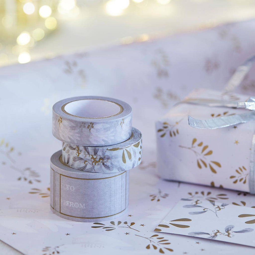 Mistletoe Recycled Christmas Wrapping Paper | 3m |