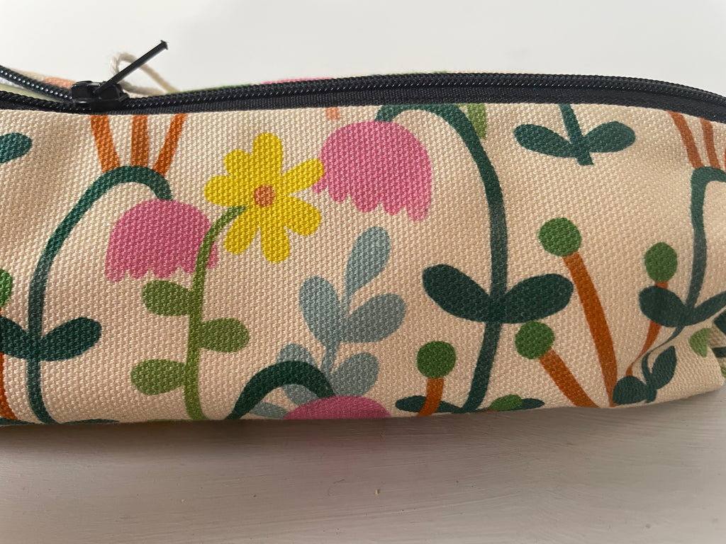 Posy Floral Pencil Case | Cotton Stationery Pouch | Made in Britain