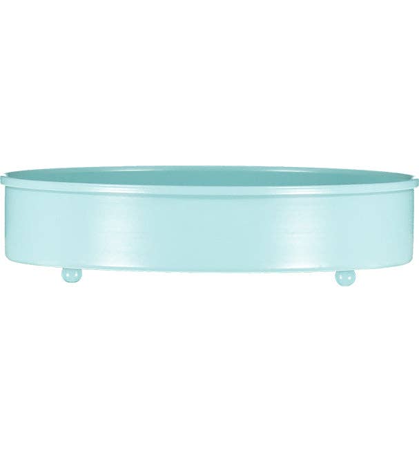 Metal Candle Platter Small - Sky Blue