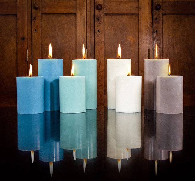 10cm Small SOLID Pearl White Pillar Candle