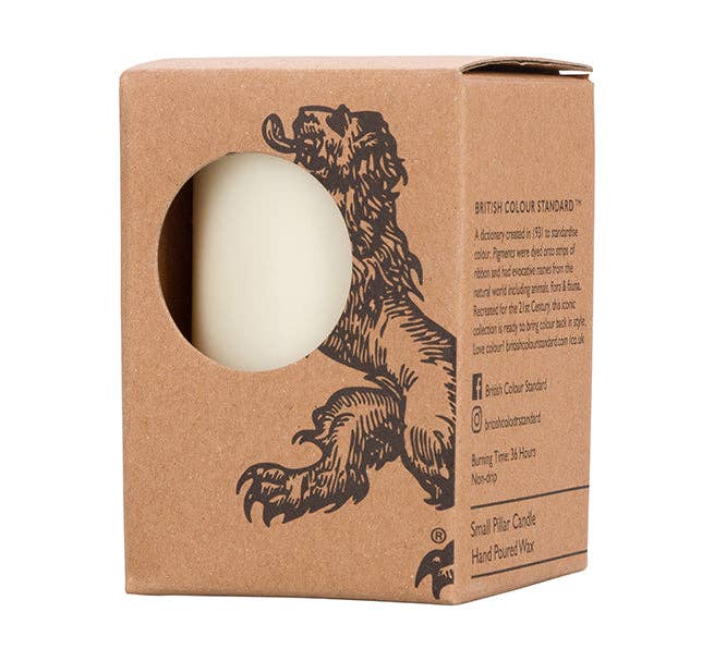 10cm Small SOLID Pearl White Pillar Candle