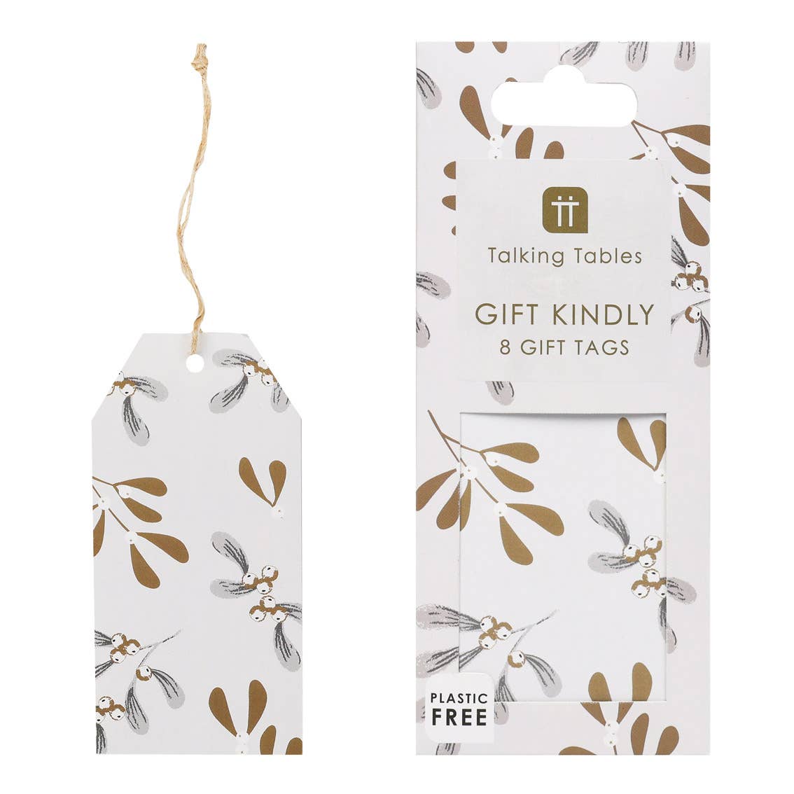 Mistletoe White Christmas Gift Tags | 8 Pack | Gifts |
