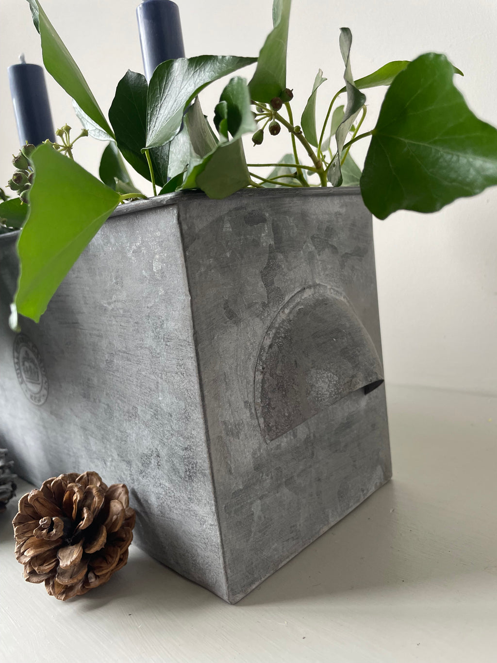 Kew Gardens Rectangular Planter|Zinc Metal Plant Pot|with handles