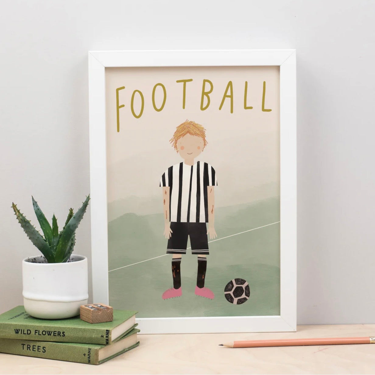 Plewsy Football Print – A4 Sustainable British Wall Art | Stationery