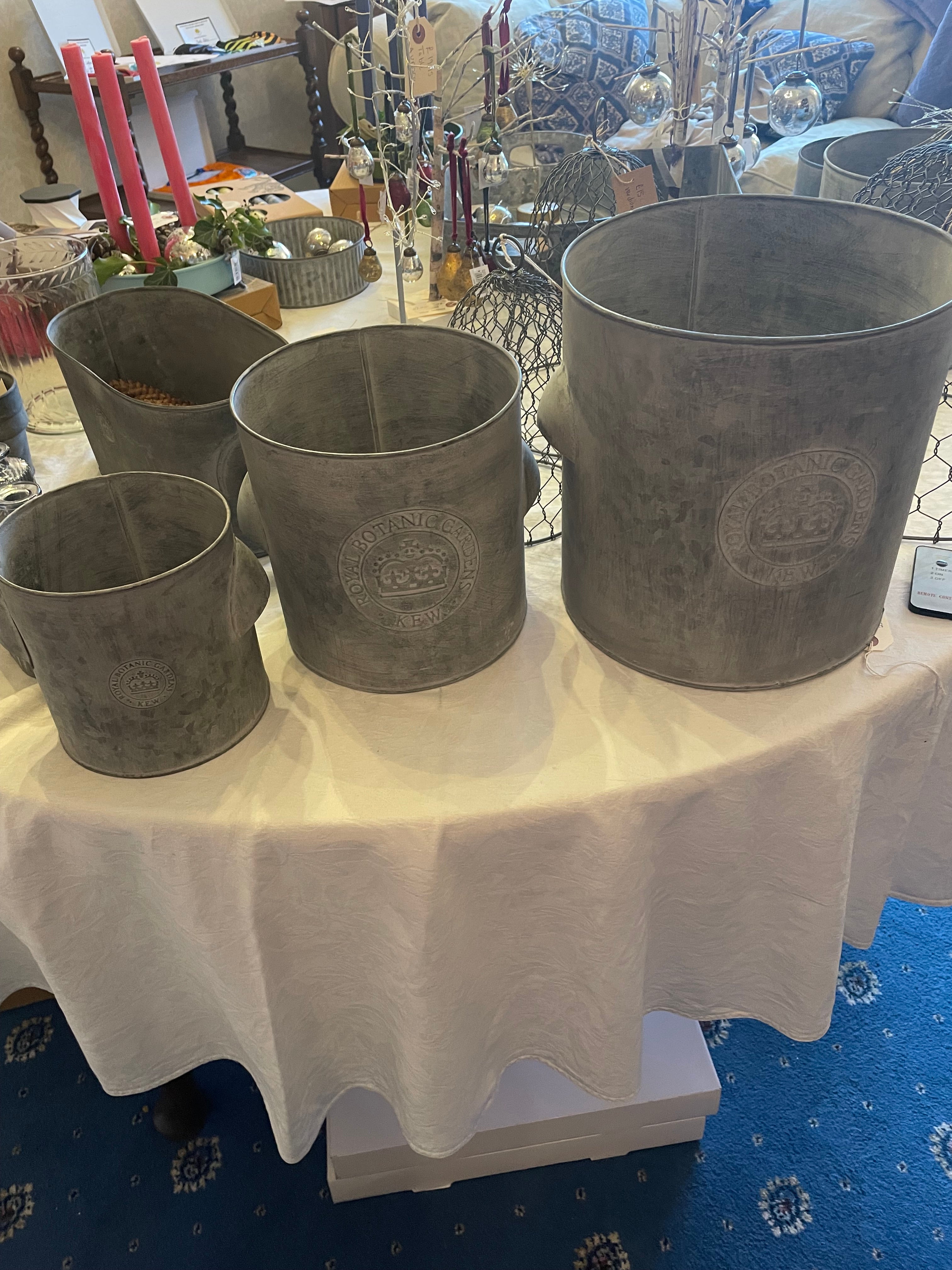 Kew Gardens Zinc Tub | Metal Planter with Handles