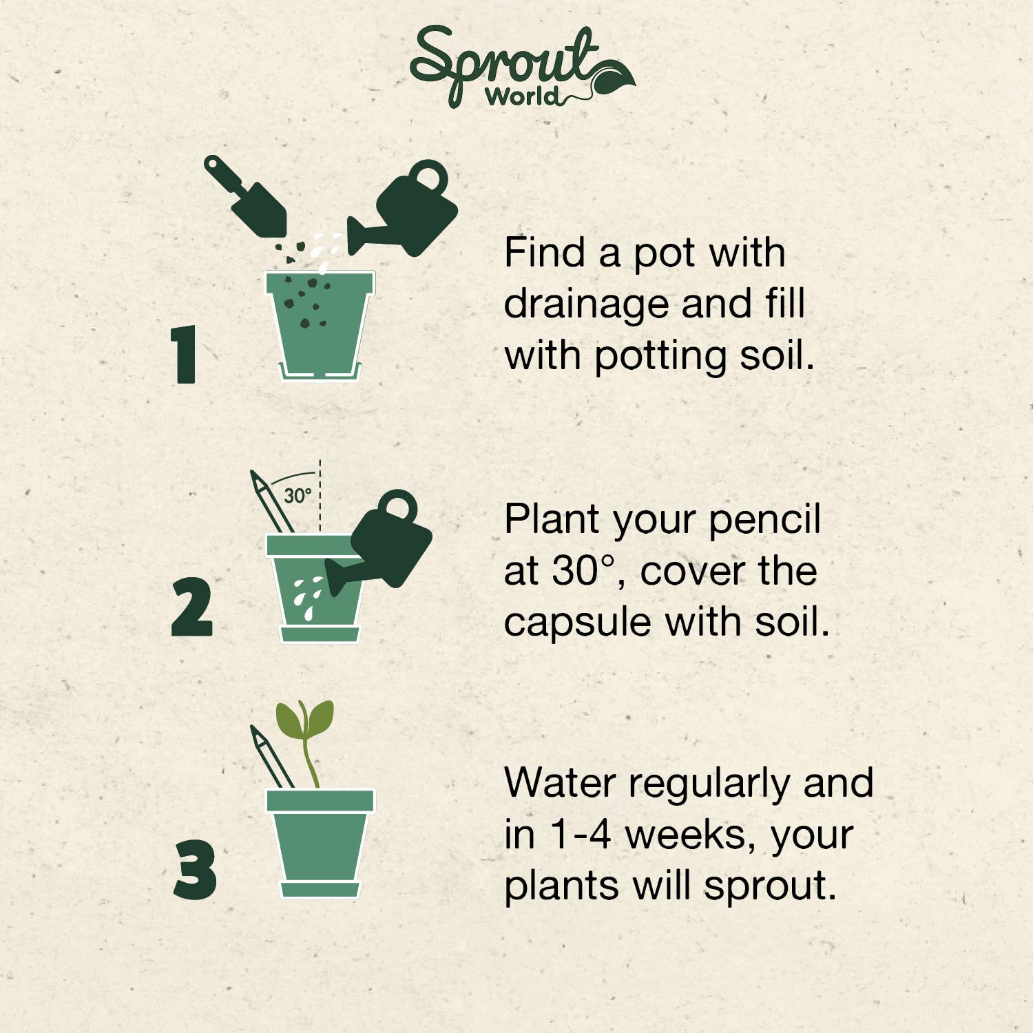 SproutWorld Plantable Pencils | X-mas · 5 pack