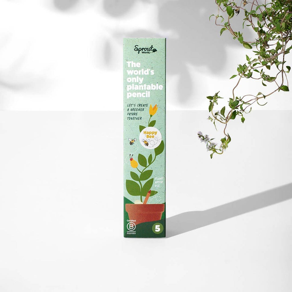 SproutWorld Plantable Pencils | Happy Bee · 5 Pack