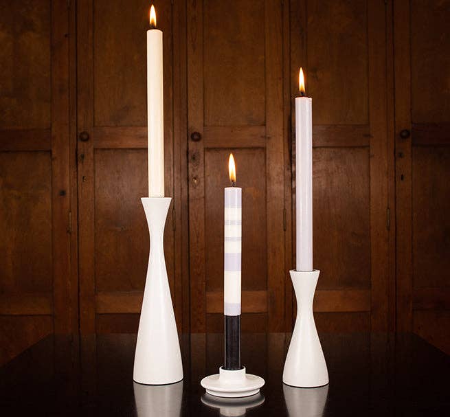 Small Pearl White Candleholder