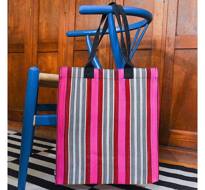 Eco Woven Market Shopper in Neyron, Guardsman and Pearl