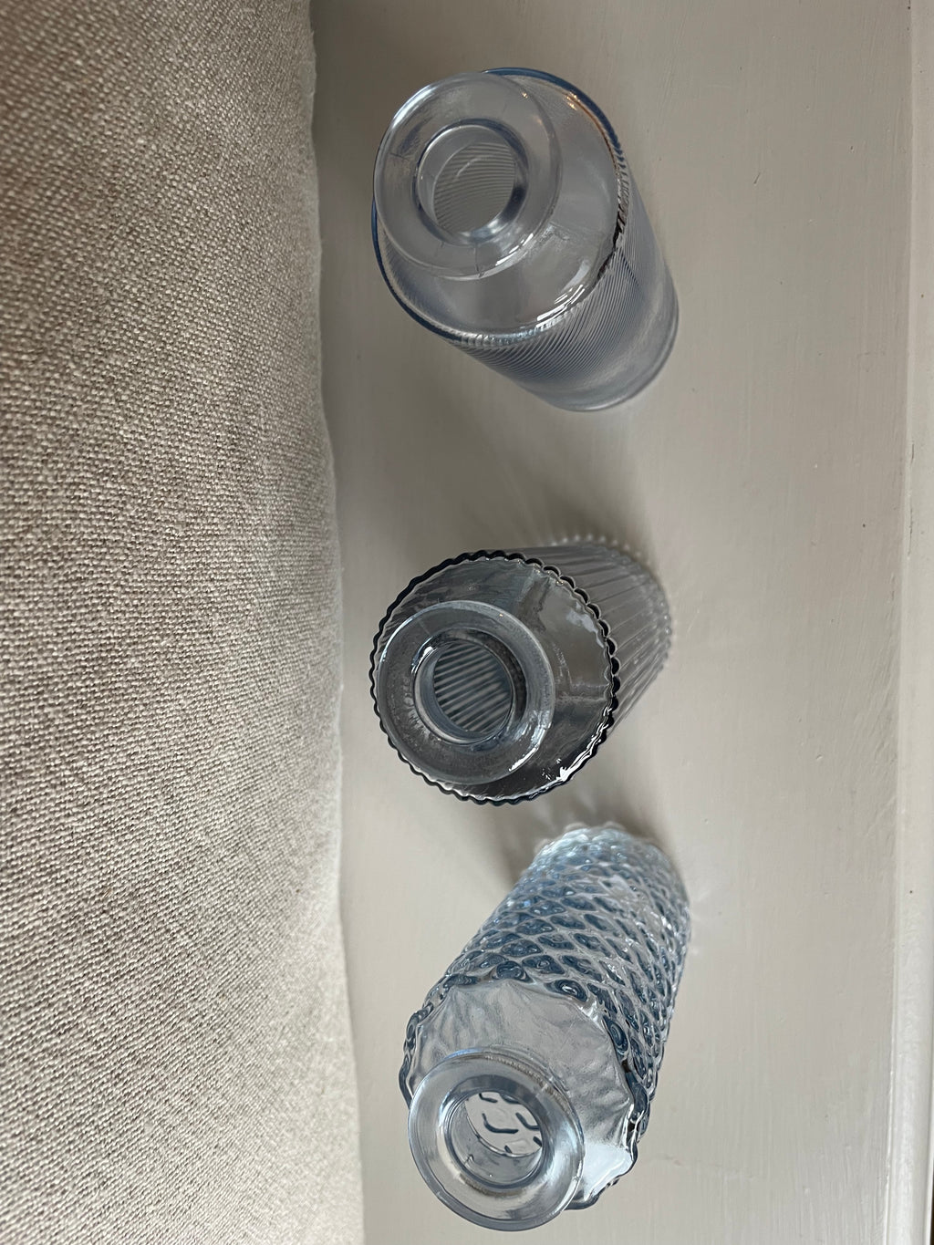 CLEAR GLASS BOTTLE VASES - ALANIS