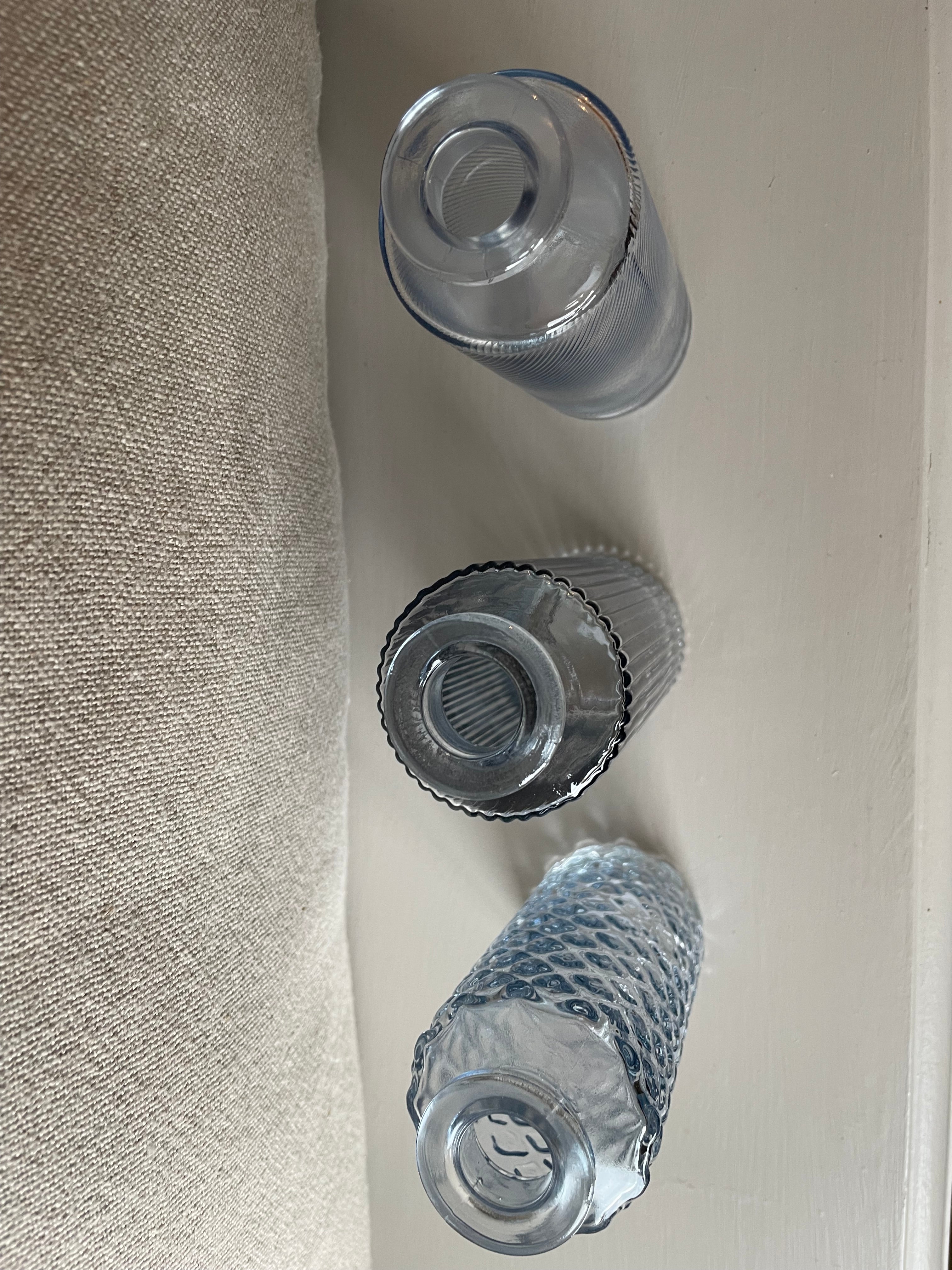 CLEAR GLASS BOTTLE VASES - ALANIS