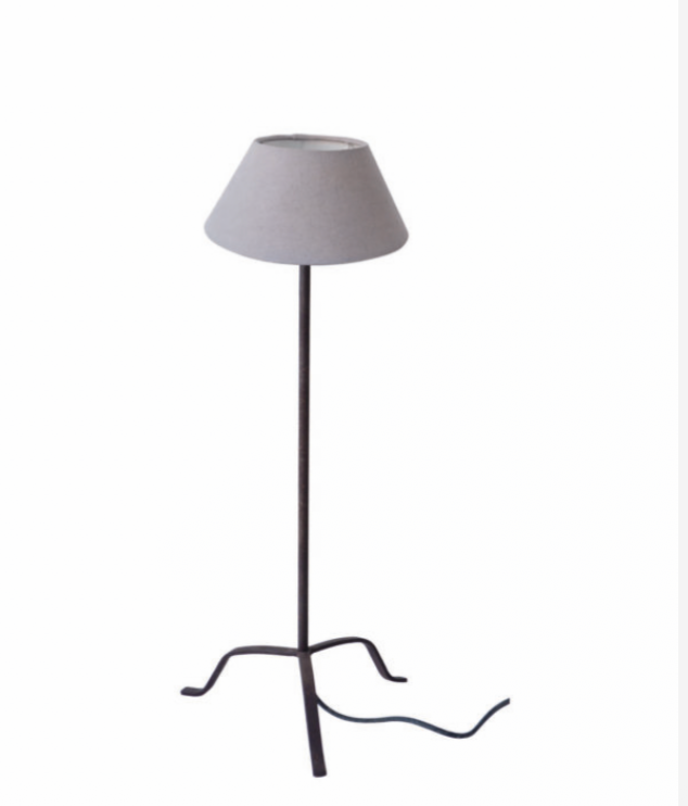 METAL LAMP SINT MAARTEN W/LIGHT GREY SHADE