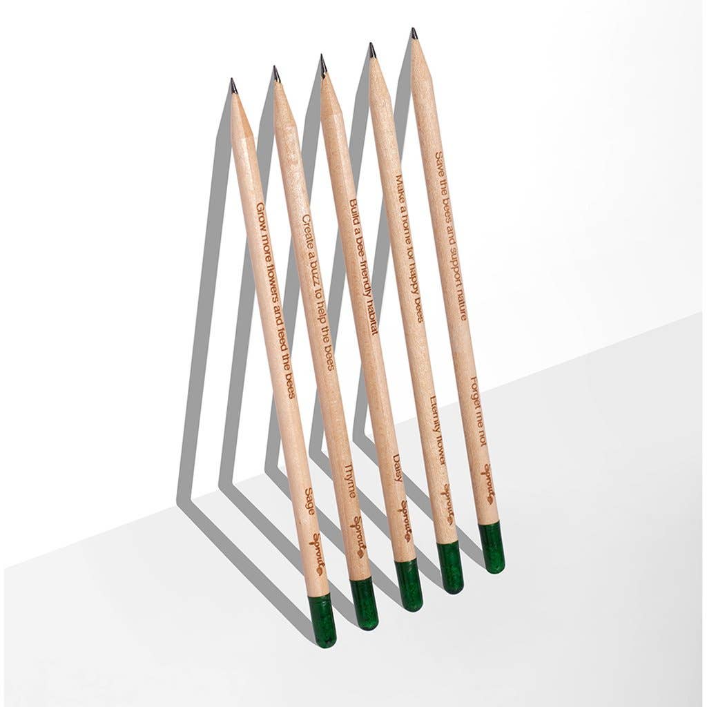 SproutWorld Plantable Pencils | Happy Bee · 5 Pack