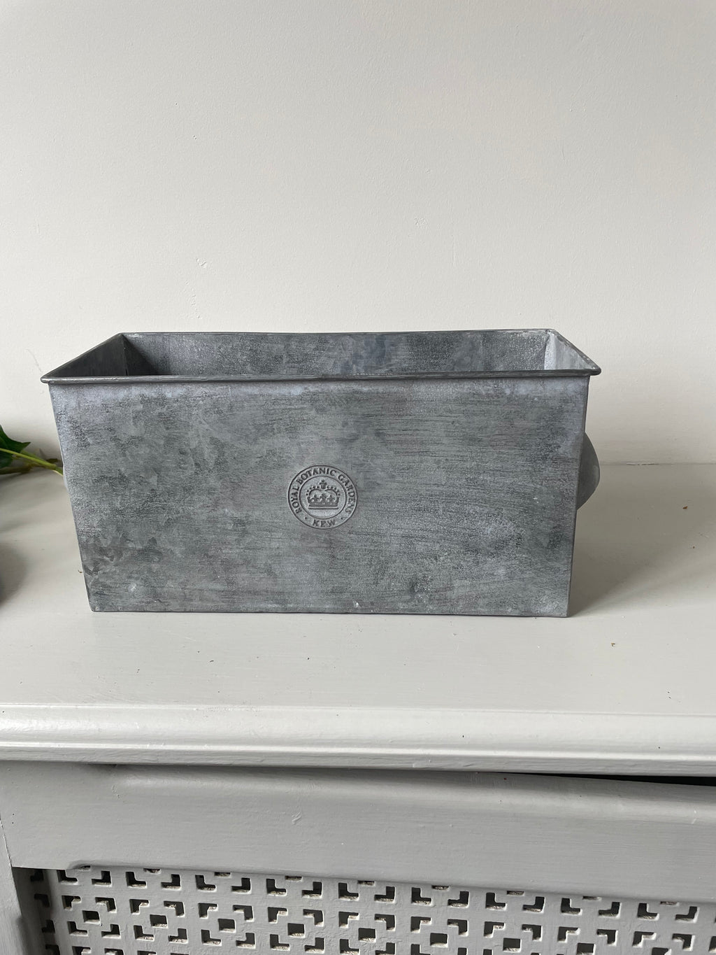 Kew Gardens Rectangular Planter|Zinc Metal Plant Pot|with handles