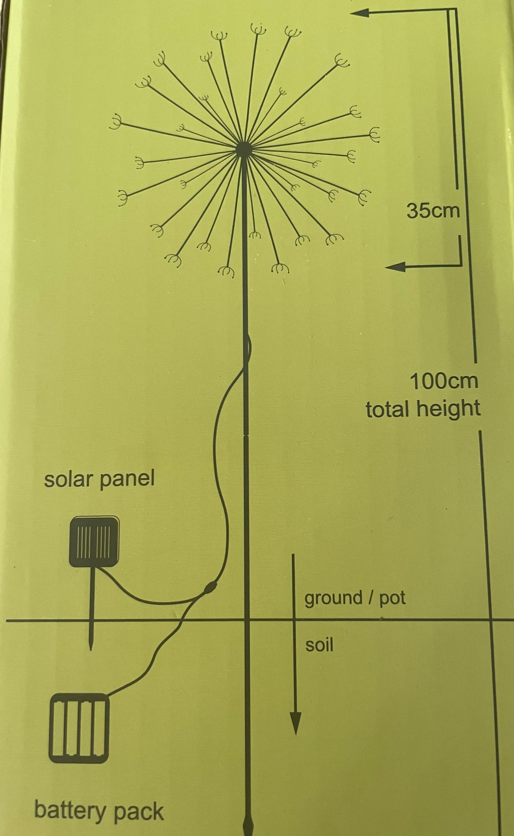 Twilight Solar LED Dandelion Garden Light – Warm White Outdoor Decorative Light