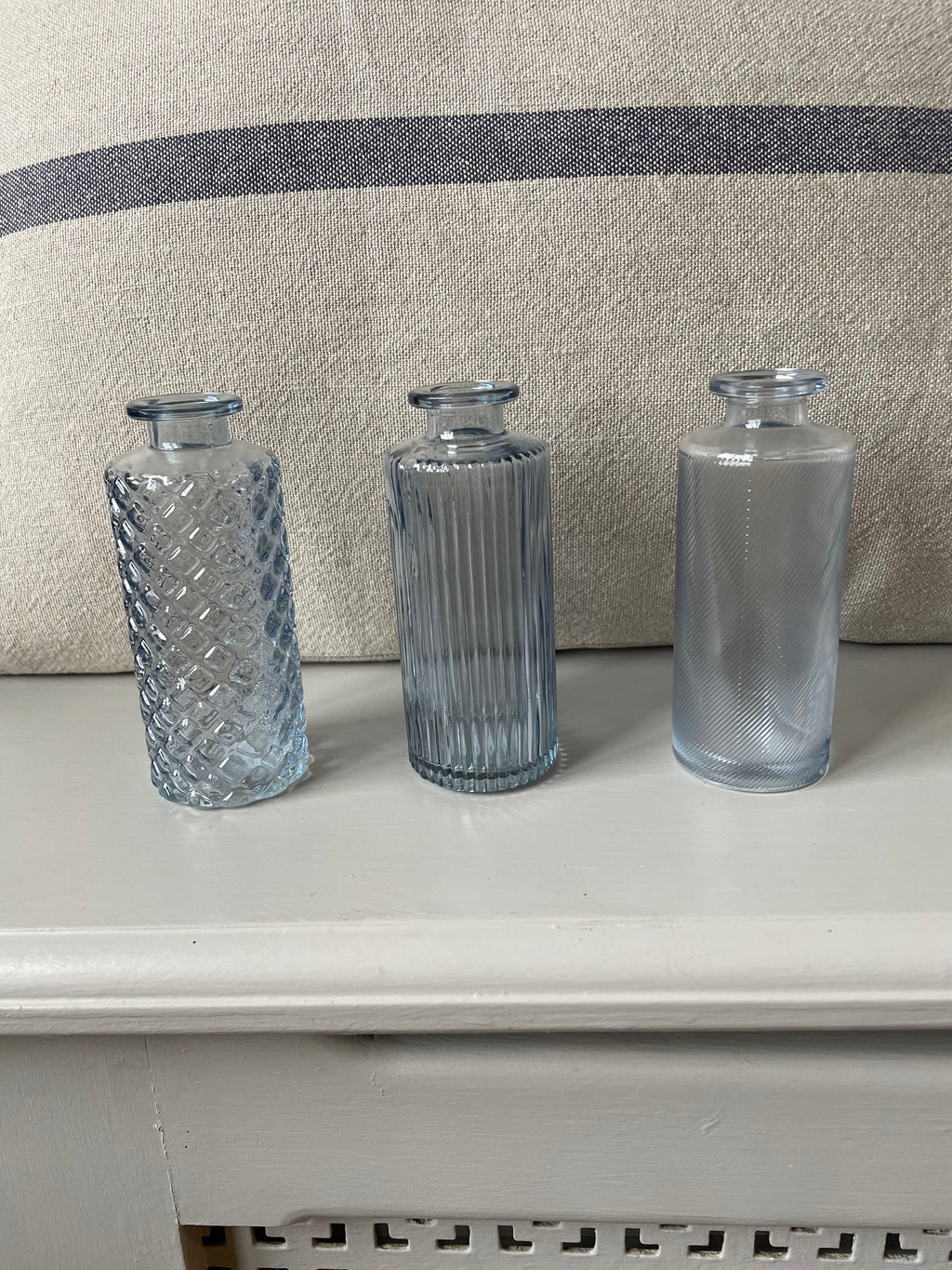 CLEAR GLASS BOTTLE VASES - ALANIS