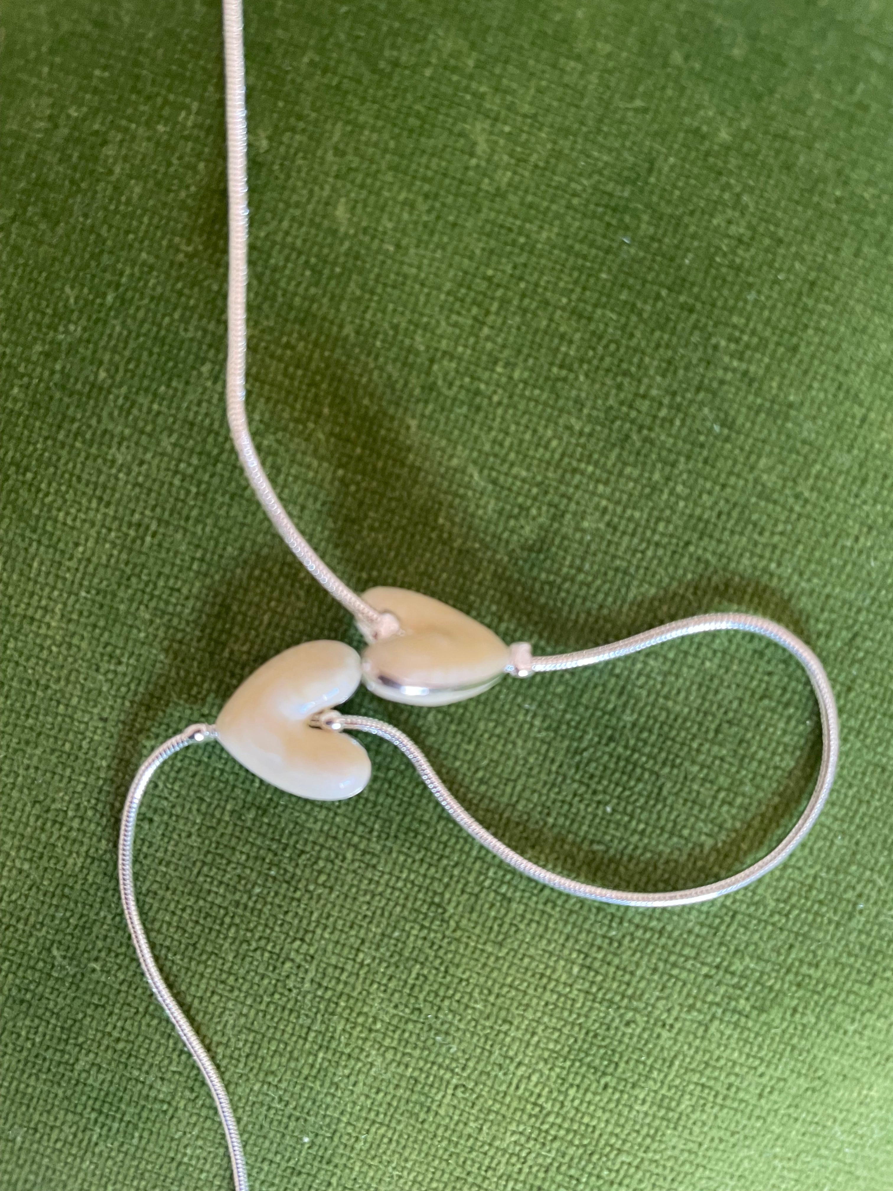 Jess &  Lou Heart Pearlescent Necklace | Simple Timeless Jewellery | Sky & Leaf