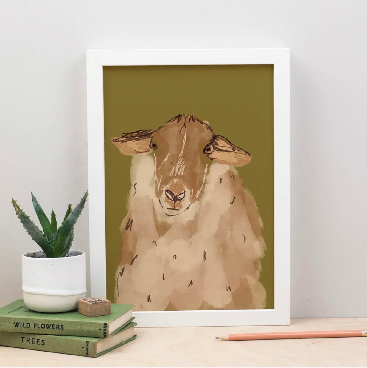 Plewsy A4 Sheep Print | Sustainable British Farmhouse Wall Art | Stationery