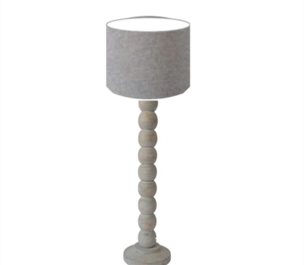 WOODEN LAMP KEUKENHOF ANTIQUE GREY LT.