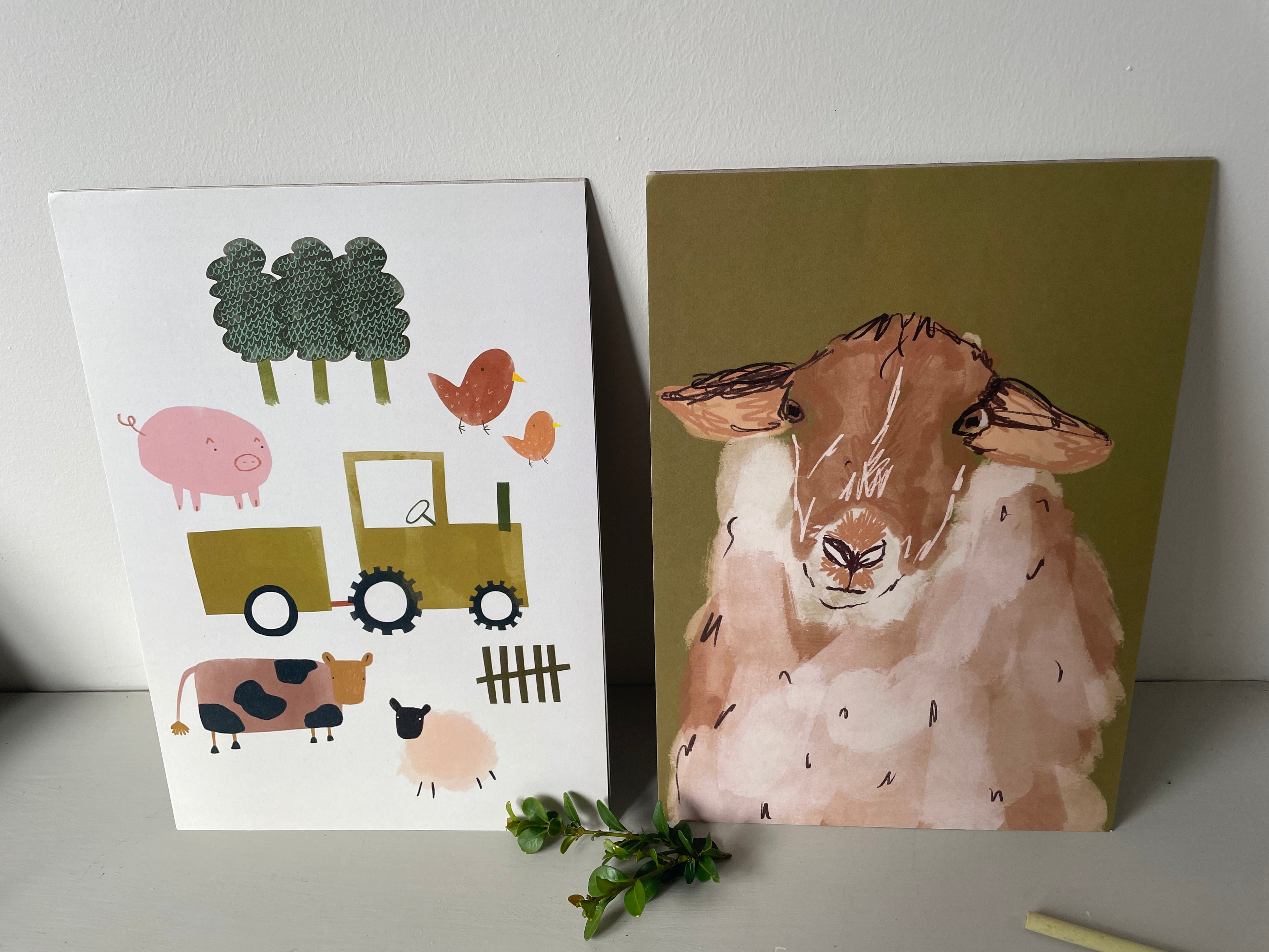 Plewsy Child’s Farmyard Print – A4 Sustainable British Wall Art | Stationery