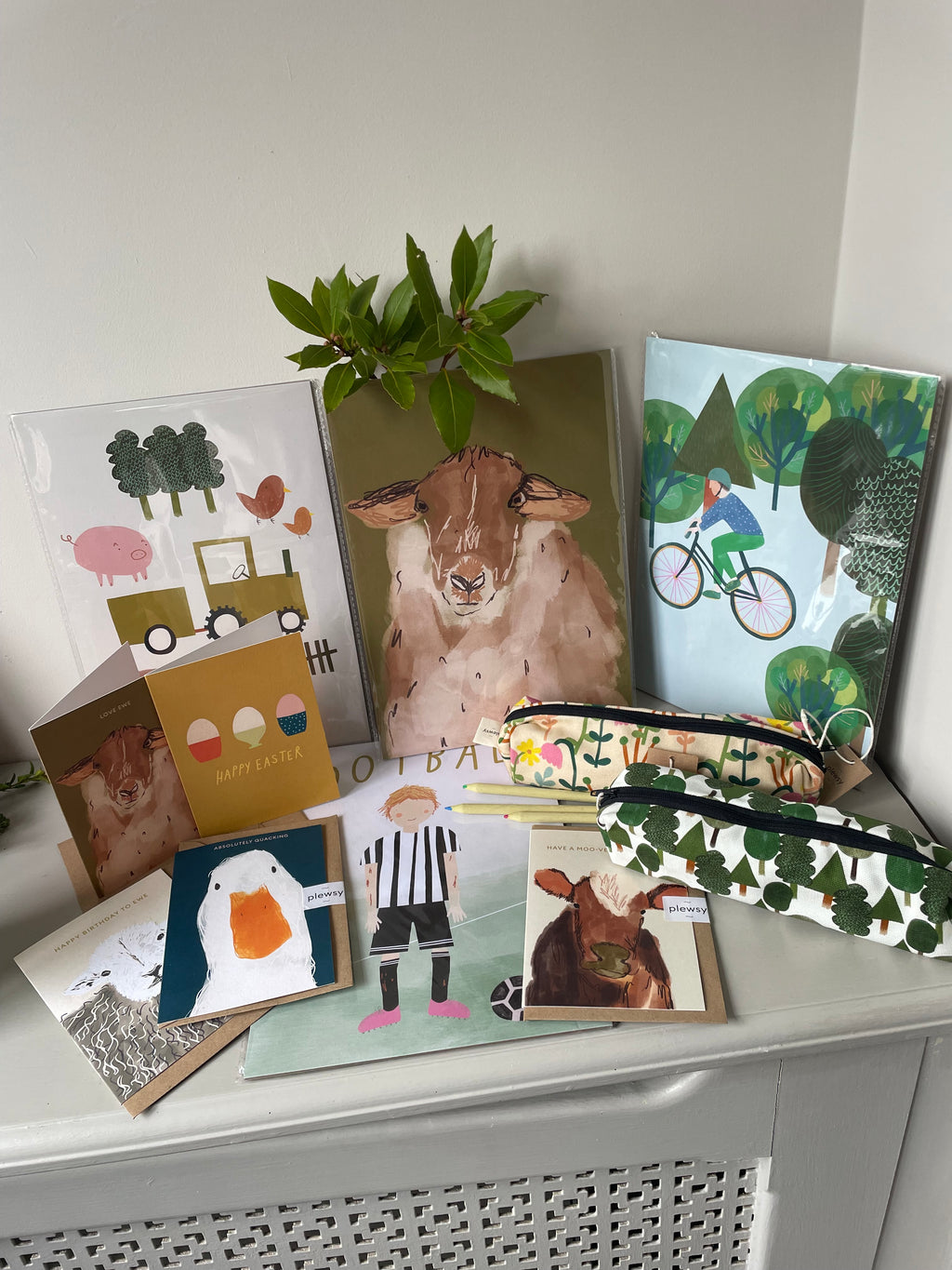 Plewsy Bike in a Forest A4 Print – Sustainable British Wall Art | Stationery