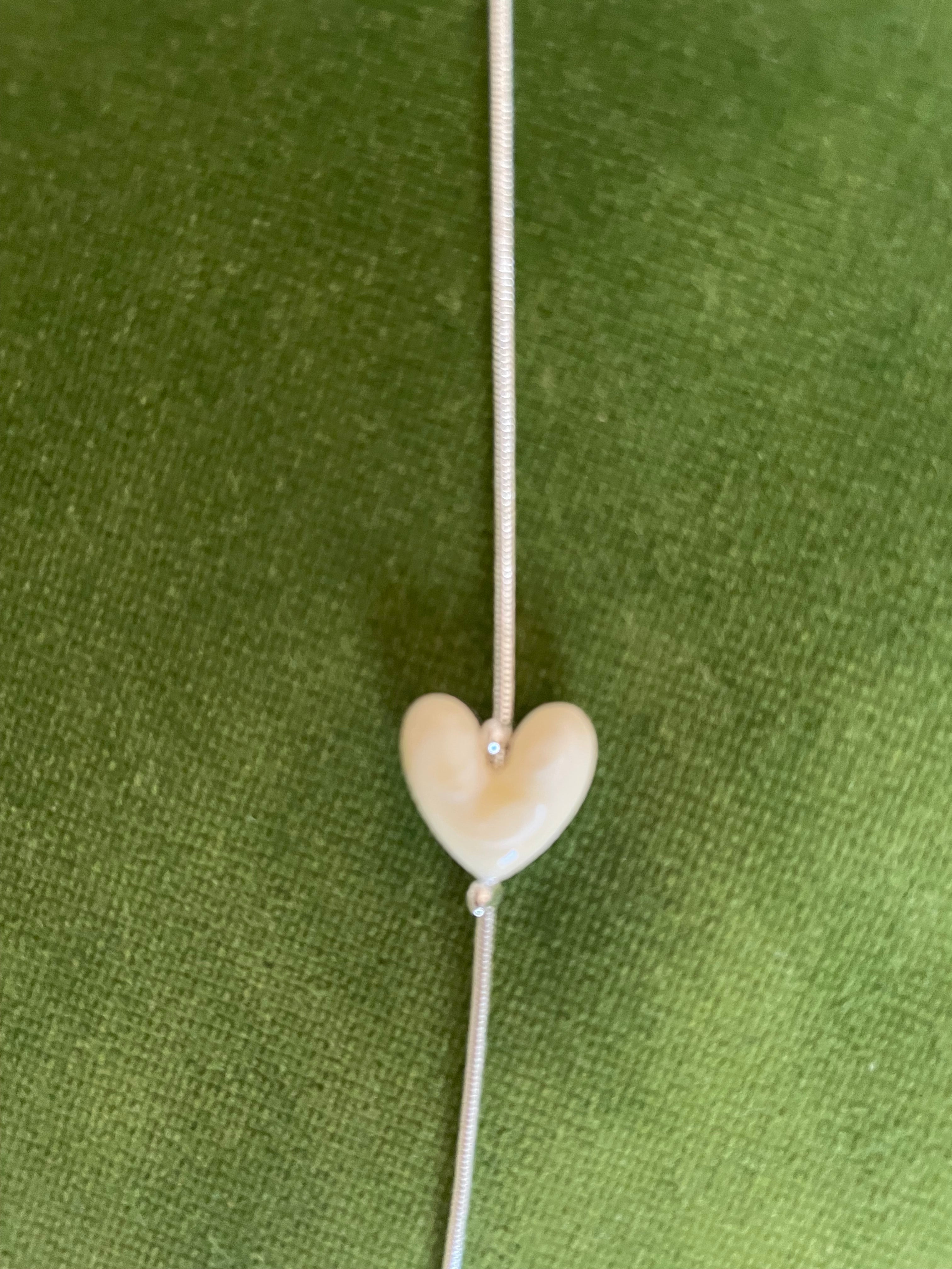 Jess &  Lou Heart Pearlescent Necklace | Simple Timeless Jewellery | Sky & Leaf