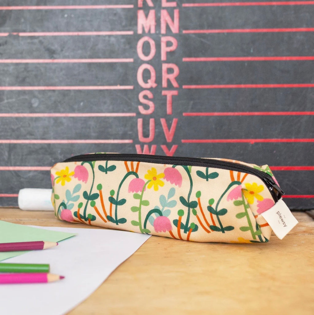 Posy Floral Pencil Case | Cotton Stationery Pouch | Made in Britain