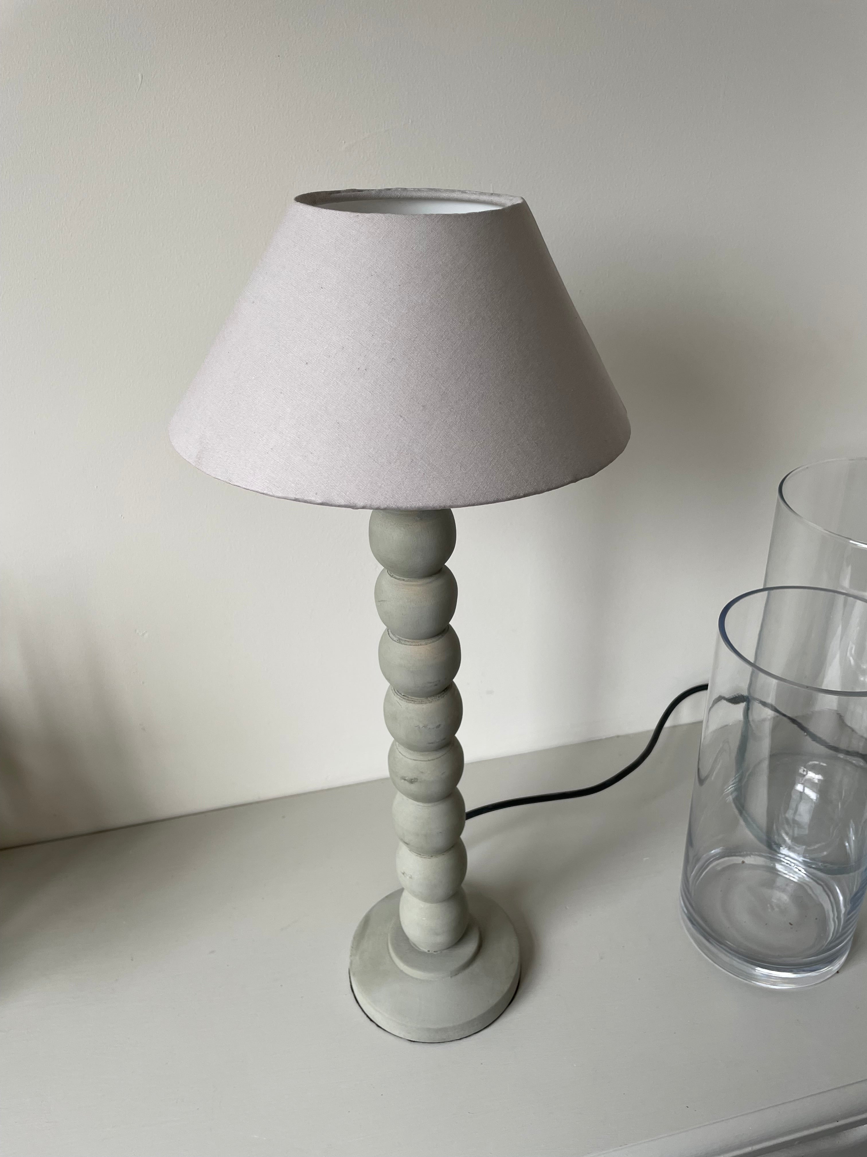 WOODEN LAMP KEUKENHOF ANTIQUE GREY LT.