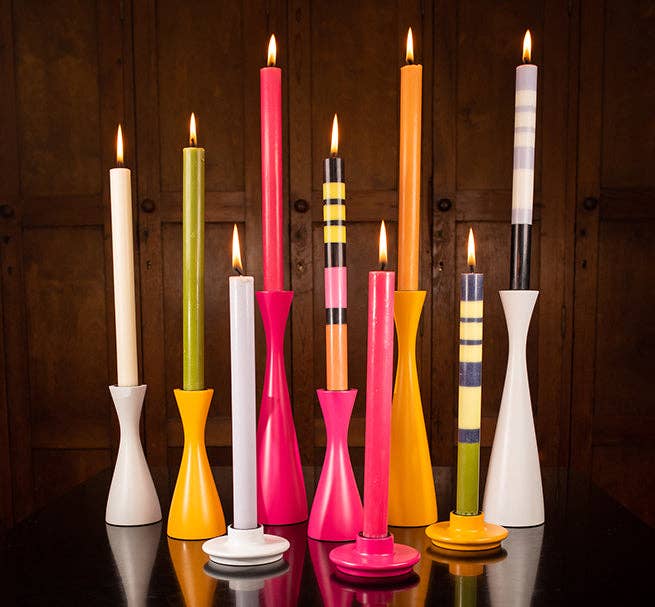 Small Pearl White Candleholder