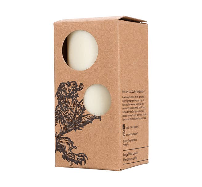 15 cm Tall SOLID Pearl White Pillar Candle