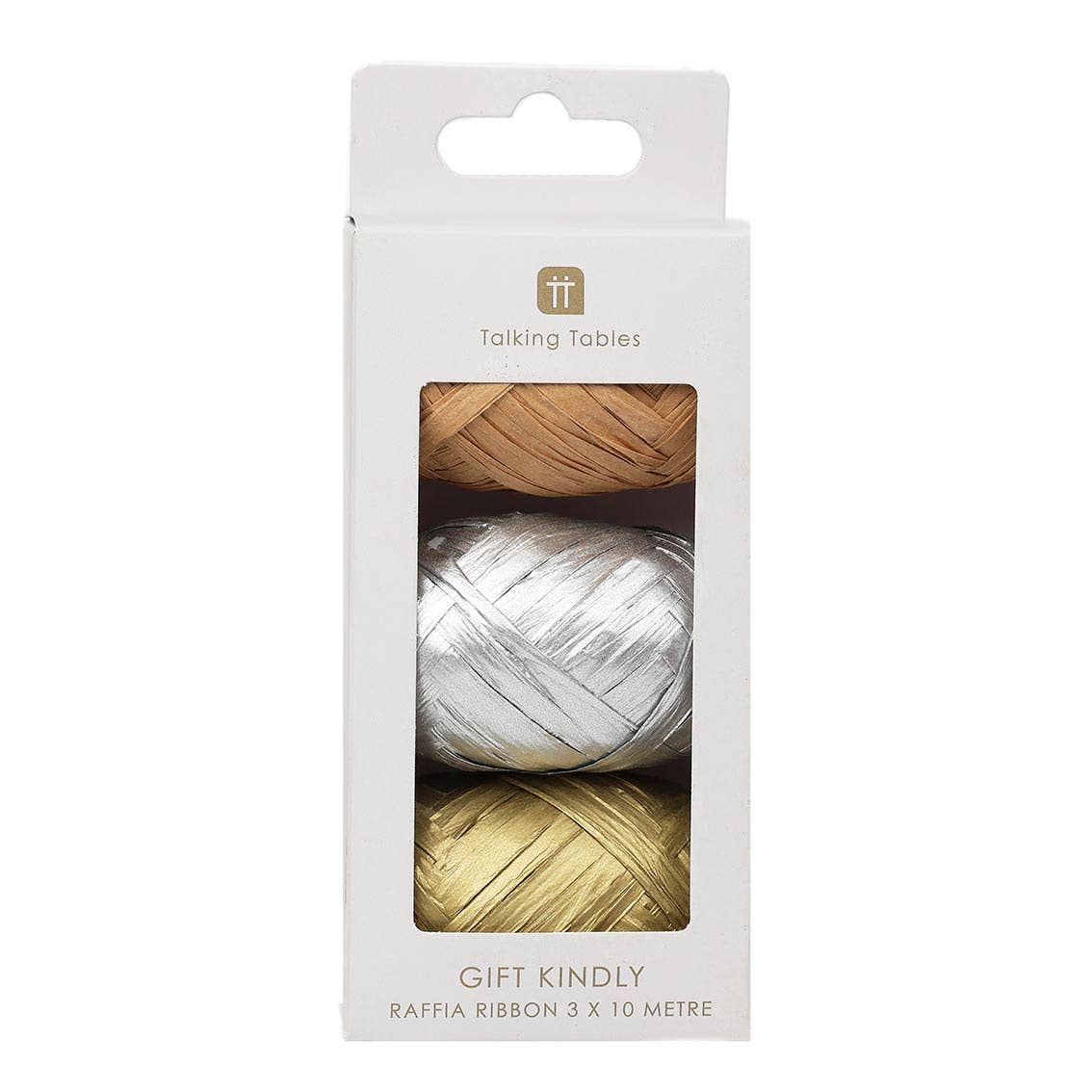 Metallic Raffia Ribbon | 3 Pack | Christmas Gifting |